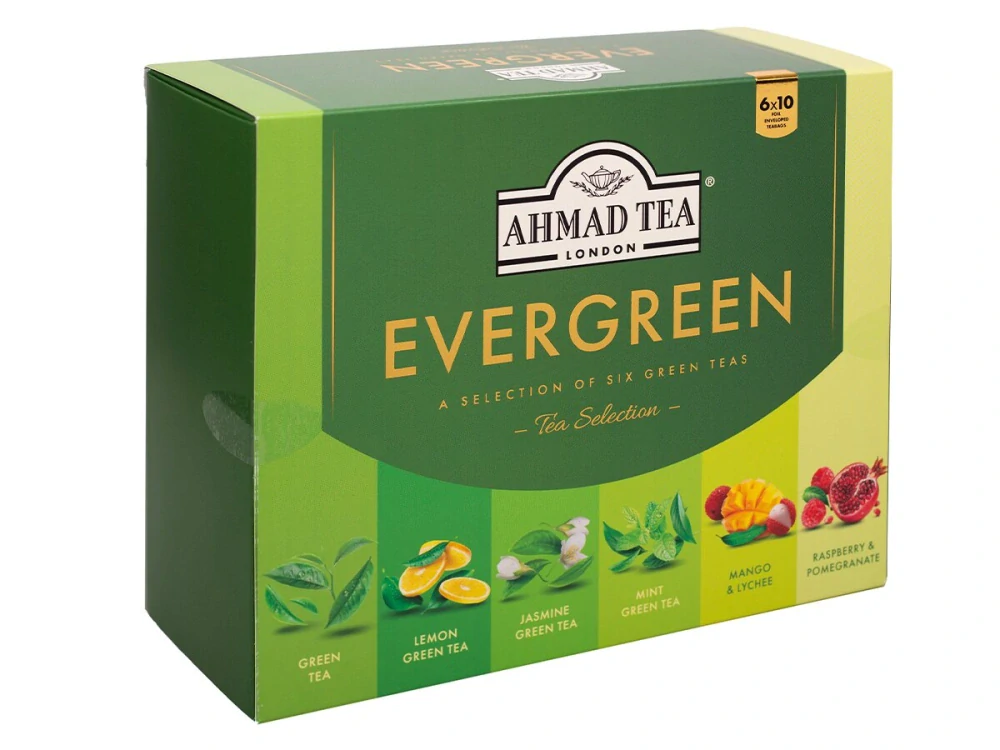 Ahmad Evergreen kolekce zelených čajů 60 sáčků