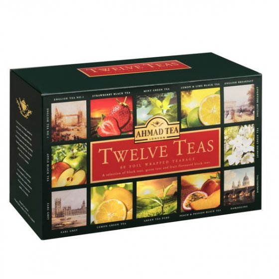 Ahmad Twelve Teas kolekce čajů 60 sáčků