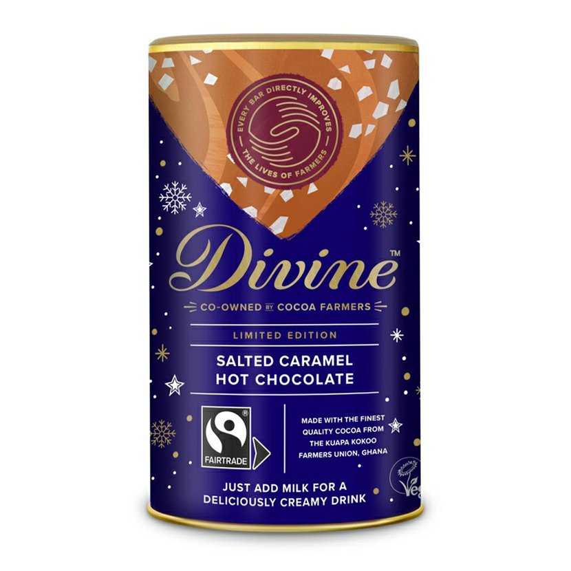 Divine horká čokoláda se slaným karamelem 28% kakaa 300g