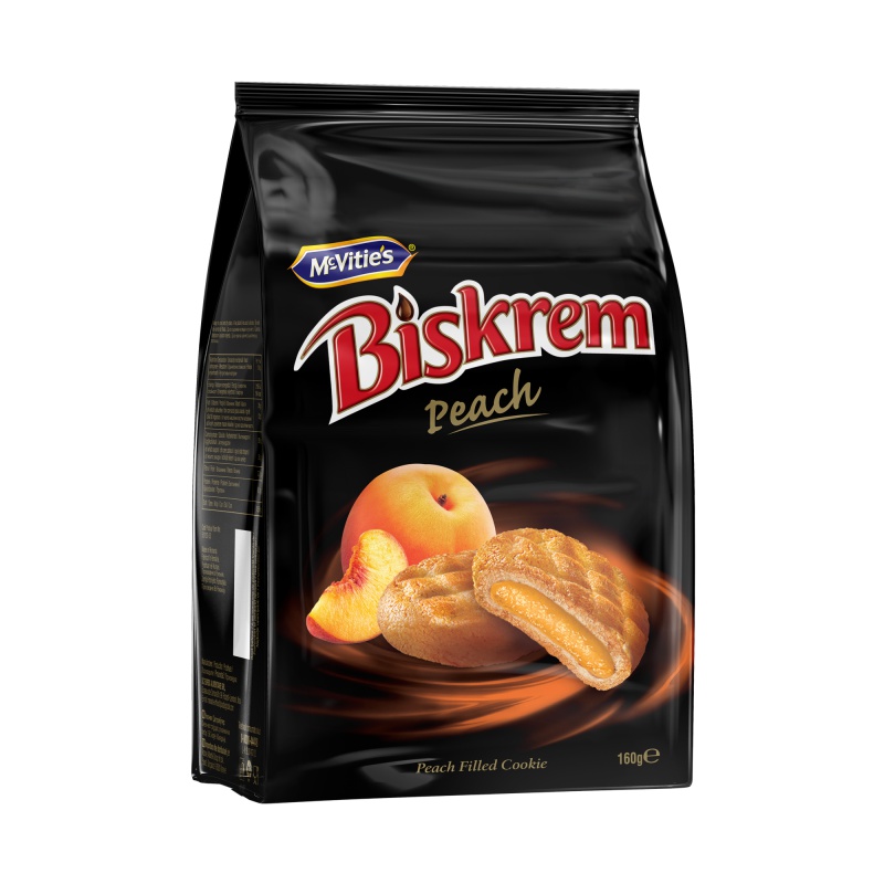 McVitie's Biskrem Broskev plněné sušenky 160g