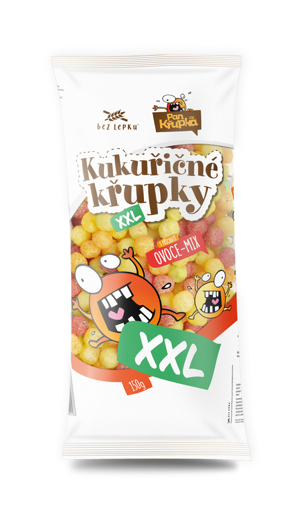 Kukuřičné křupky XXL s ovocnou příchutí 150g