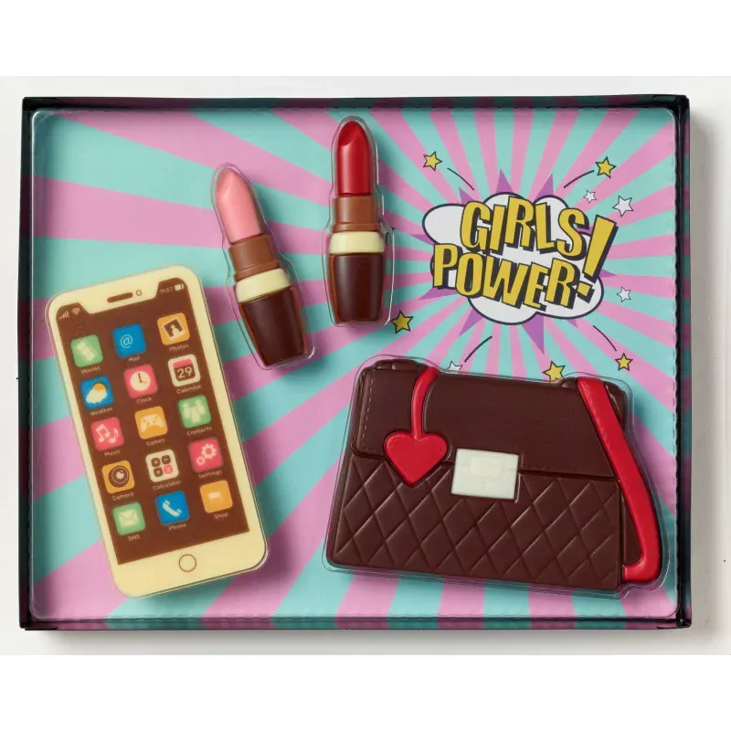 Weibler čokoládová sada kabelka, telefon, rtěnky 135g