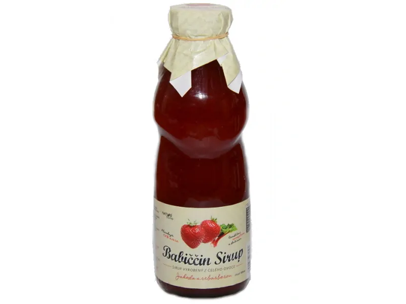 Babiččin sirup Jahoda s rebarborou 0,5l
