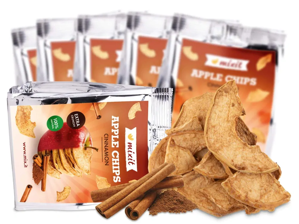 Mixit Jablečné chipsy Skořice do kapsy 25g