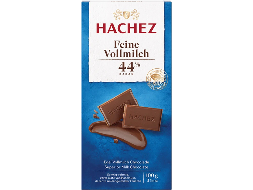 Hachez jemná mléčná čokoláda 44% 100g