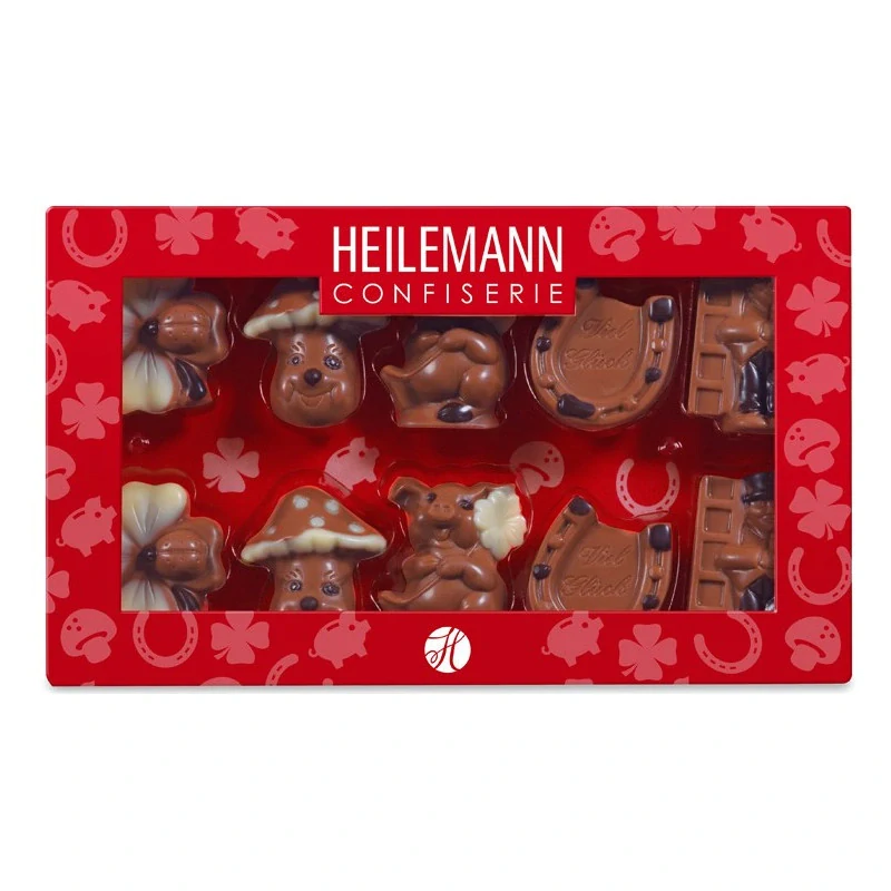 Heilemann Dárková sada Symboly štěstí z mléčné čokolády 100g
