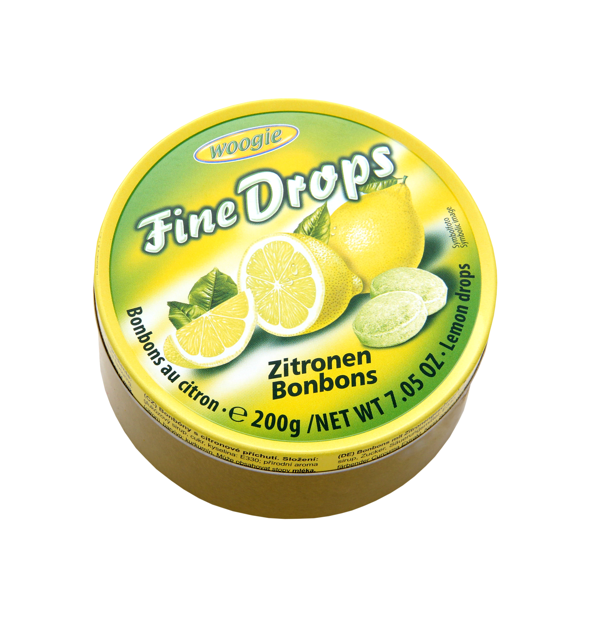 Woogie Fine Drops Citron Bonbony 200g