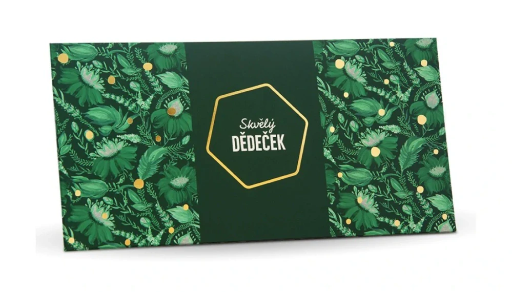 Skvělý dědeček Mléčná čokoláda s mandlemi a malinami 175g