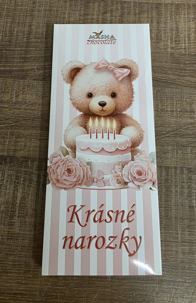Masha Mléčná čokoláda Krásné narozky růžová 100g