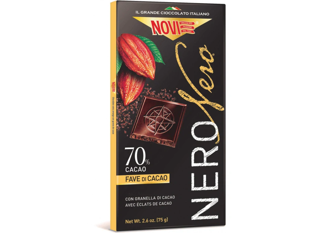 Nero Nero Extra hořká čokoláda 70% s kakaovými boby 75g