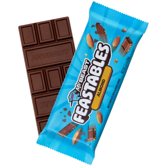 Feastables MrBeast mléčná čokoláda kousky mandlí 60g