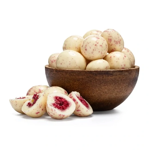 GRIZLY Lyofilizované maliny v jogurtové čokoládě 250 g