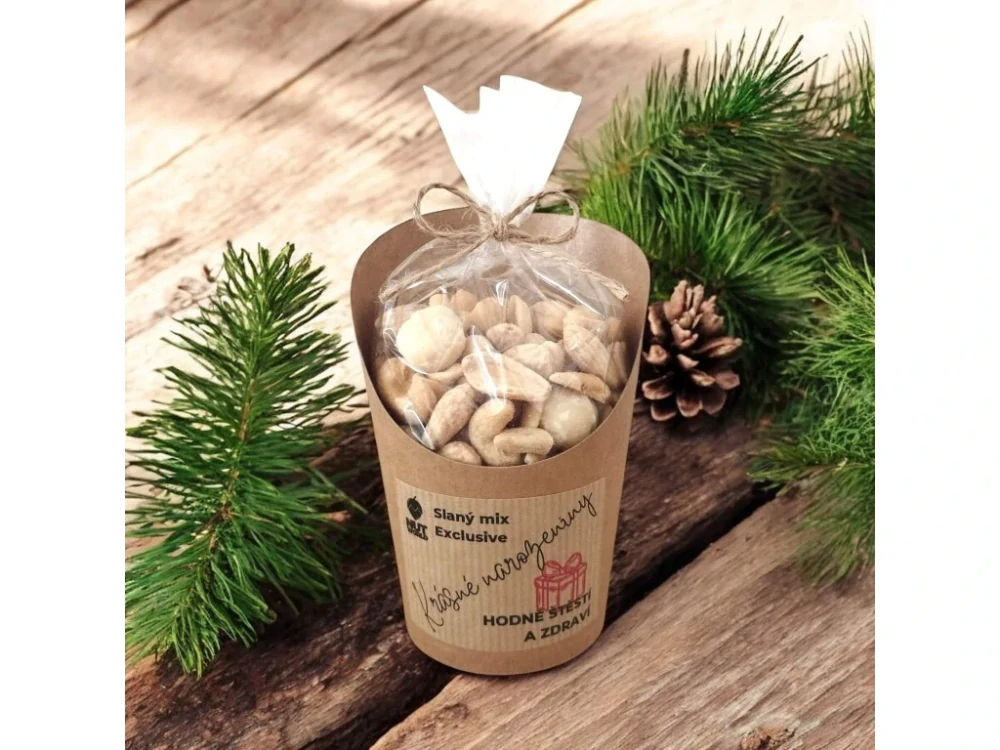 Slaný mix exclusive v celofánku a kelímku 180g K NAROZENINÁM