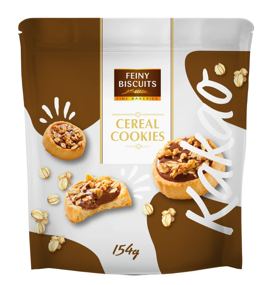 Feiny Biscuits Sušenky s kakaovým krémem a müsli 154g
