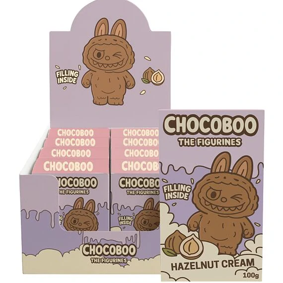 Chocoboo z mléčné čokolády s praskajícími kuličkami s lískooříškovým krémem 100g