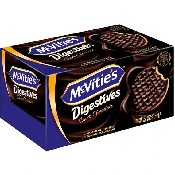 McVitie's Digestives pšeničné máslové sušenky s polevou z hořké čokolády 200g
