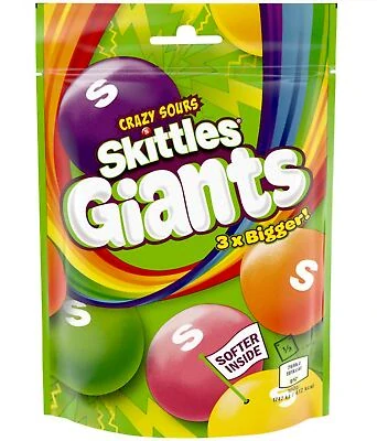 Skittles Giant žvýkací bonbony s příchutí kyselého ovoce 132 g