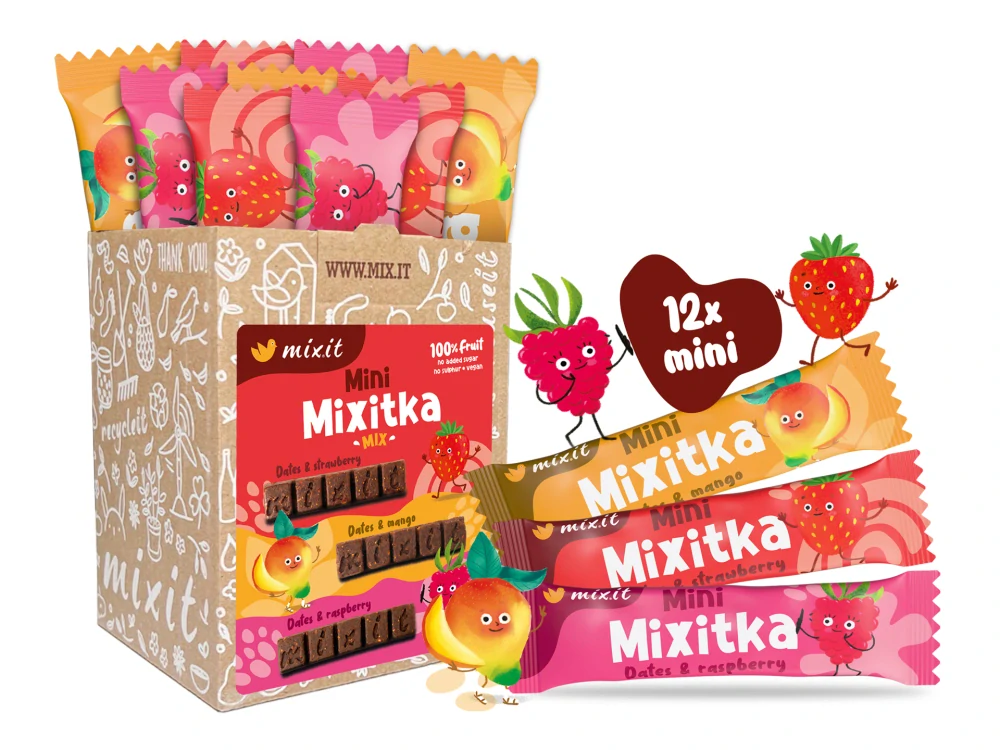 Mixit MiniMixitky Mix Jahoda, mango, malina 12ks