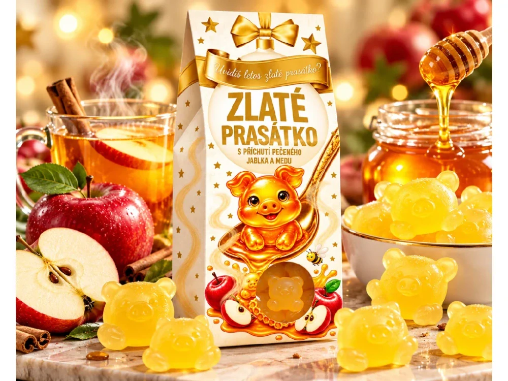 Zlaté prasátko s příchutí pečeného jablka a medu 50g