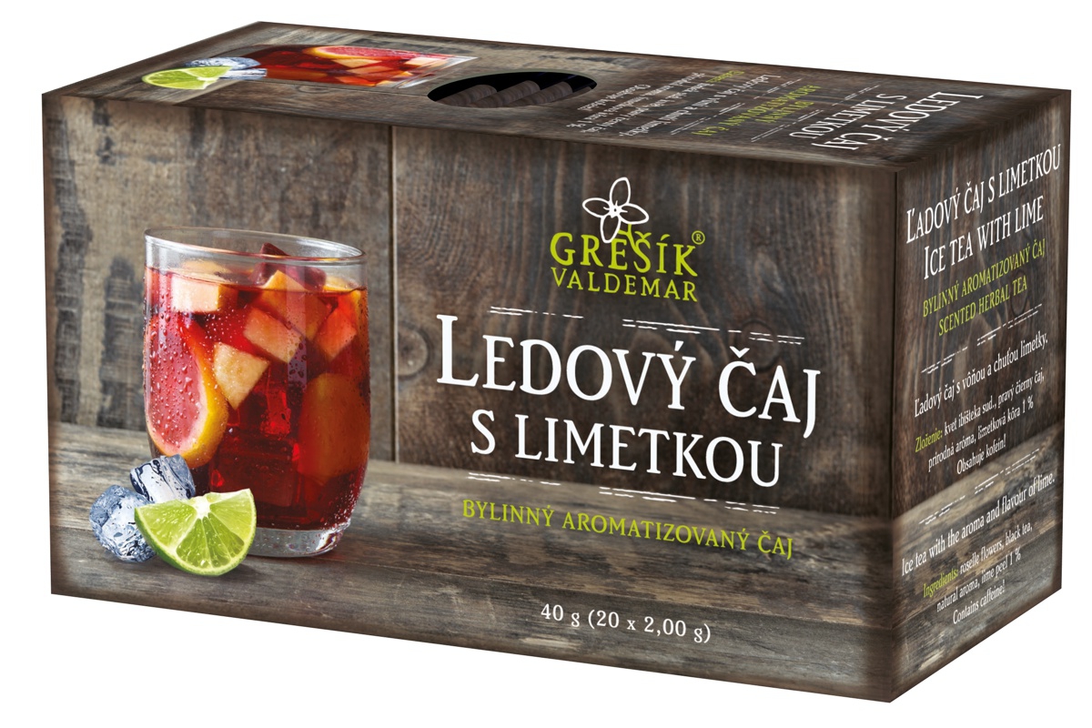 Ledový čaj s limetkou porcovaný