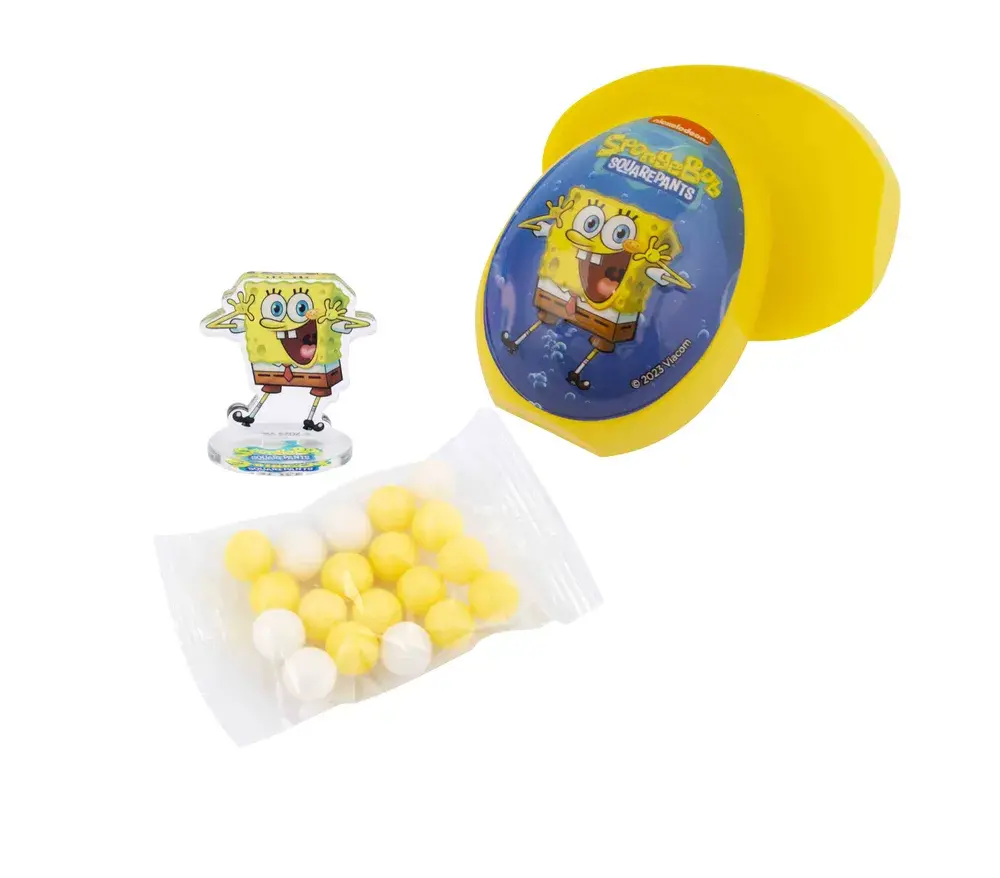 Vajíčko Sponge Bob s bonbónkama 10g a hračkou