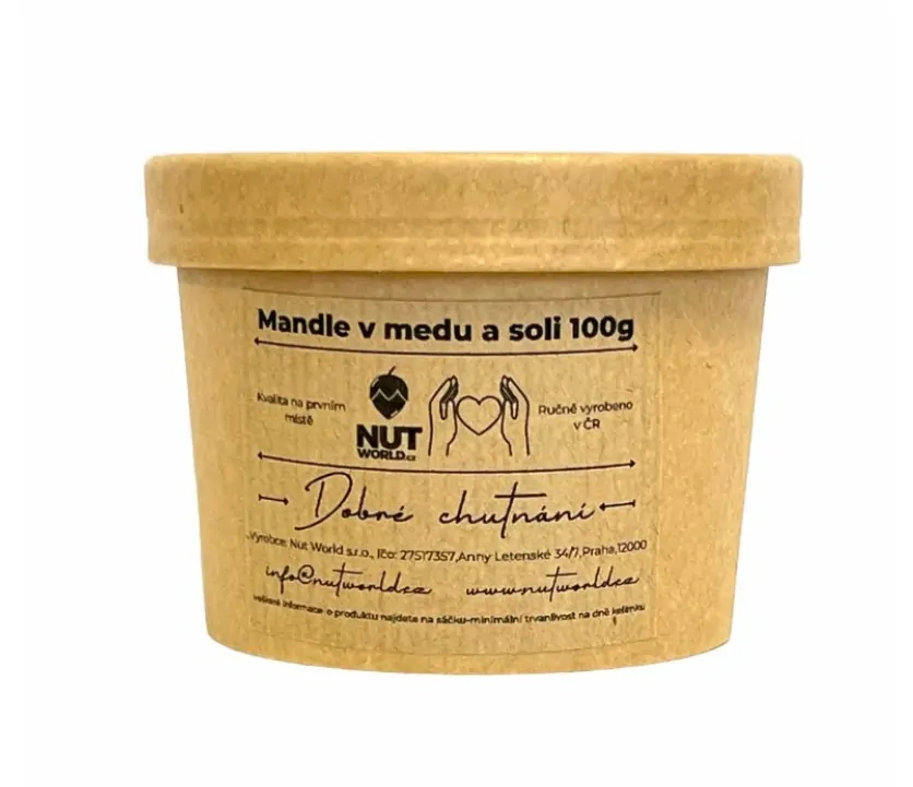 Mandle v medu a soli v EKO kelímku 100g