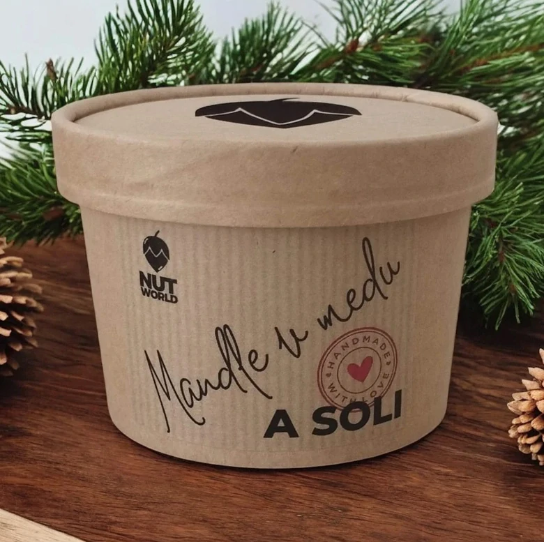 Mandle v medu a soli v EKO kelímku 100g