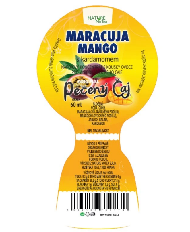 Pečený čaj Maracuja mango s kardamomem 60 ml s cukrem
