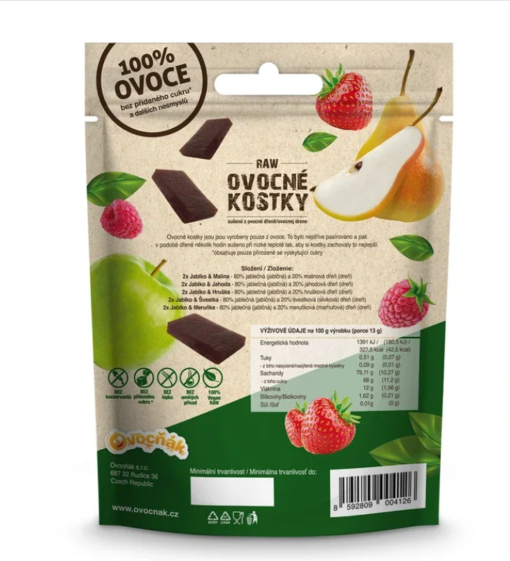 Ovocňák Ovocné kostky 130g