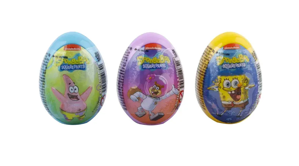 Vajíčko Sponge Bob s bonbónkama 10g a hračkou