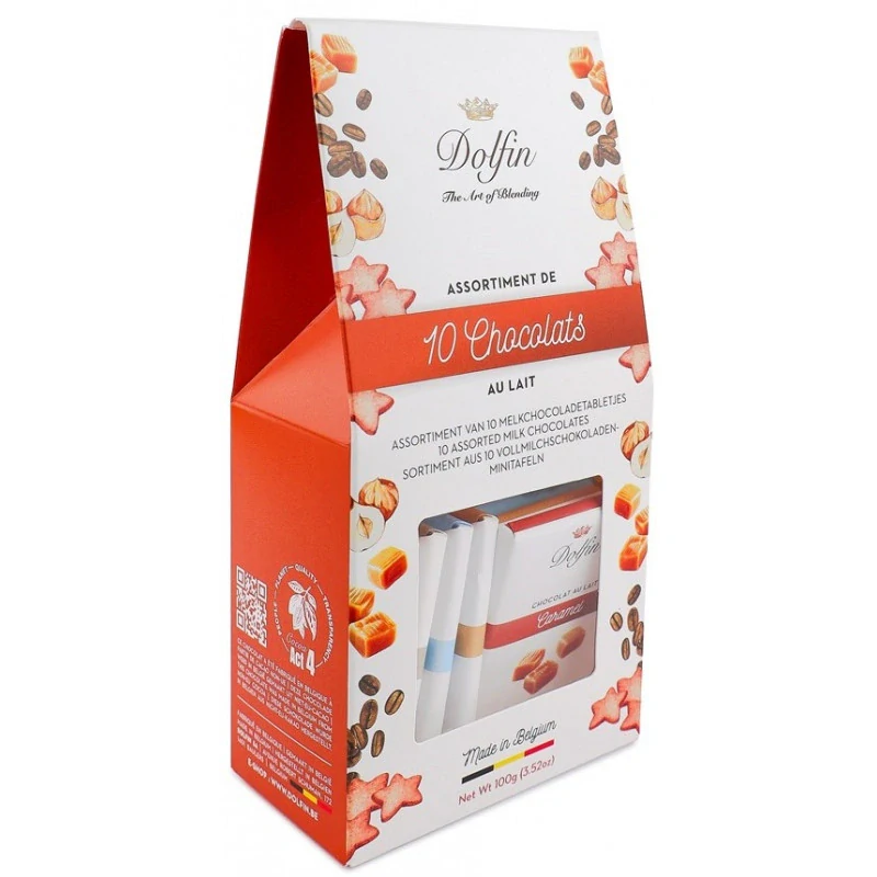 Dolfin Mléčná čokoláda s karamelizovanými pekanovými ořechy 70g