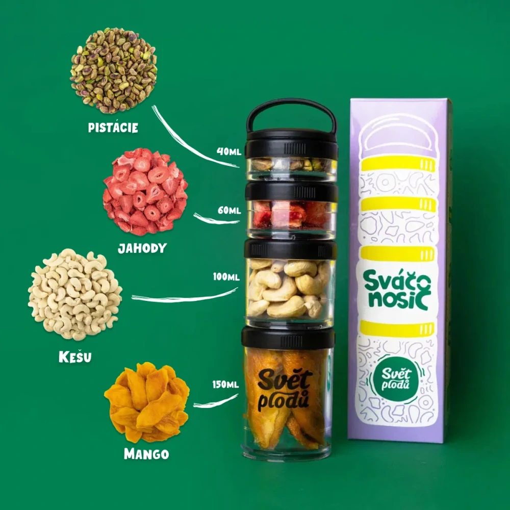 Sváčonosič Starter černý s ovocem a oříšky
