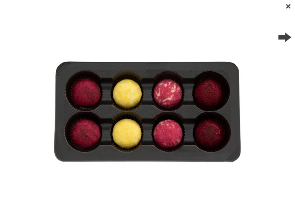 Červené baňky výběr čokoládových truffles 200g