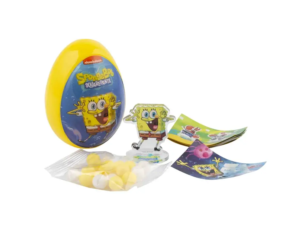 Vajíčko Sponge Bob s bonbónkama 10g a hračkou