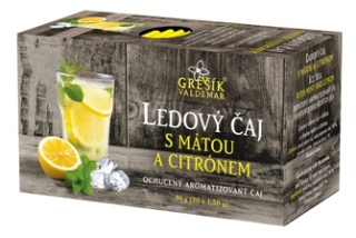 Ledový čaj s mátou a citrónem