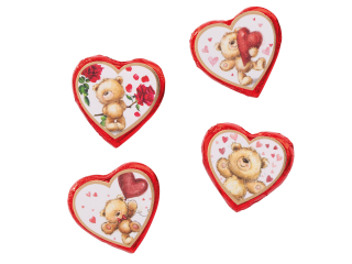 Nugátové srdíčko Medvídek zamilovaný 24g