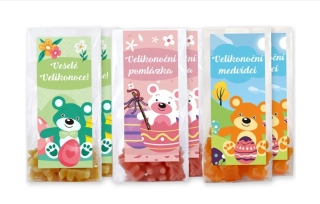 Velikonoční čajoví medvídci 50g Borůvka v jogurtu