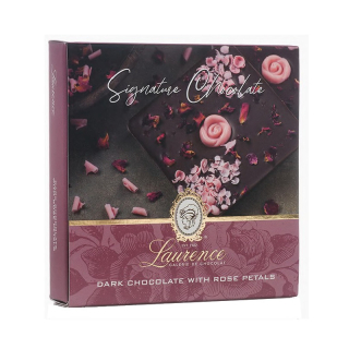 Laurence Hořká čokoláda s vločkami a lístky růží 100g