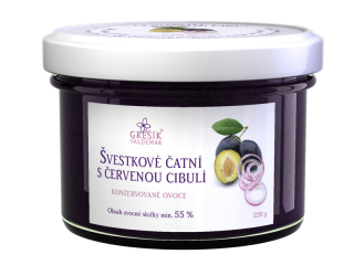 Švestkové čatní s červenou cibulí 220g