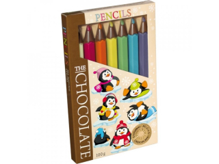 Severka čokoládové pastelky Tučňáci 100g