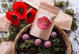 Květinová bomba Červená směs máků