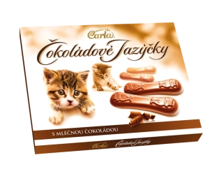 Carla Čokoládové jazýčky mléčné 100g koťátka AKCE