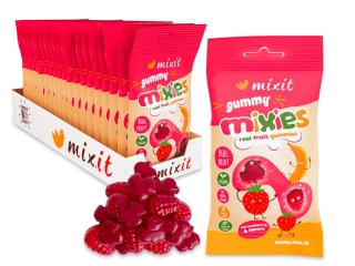 Mixit Gummy Mixies Jahoda & banán přírodní želé bonbóny 35g 