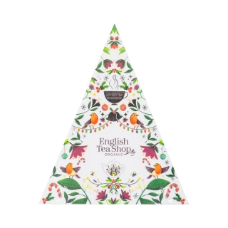 ETS Adventní kalendář čajový Trojúhelník Bílý 25 pyramidek