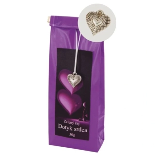 Zelený čaj Dotek srdce s přívěskem srdíčko 50g