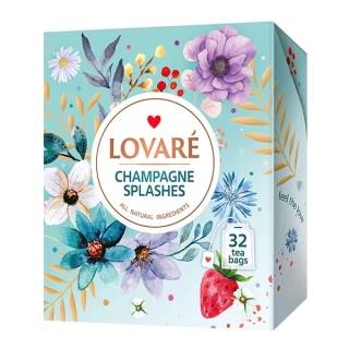 LOVARÉ Champagne Splashes 64g 32 sáčků, černý a zelený čaj