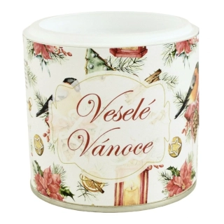 Veselé Vánoce Ptáček zelený čaj v dóze 40g