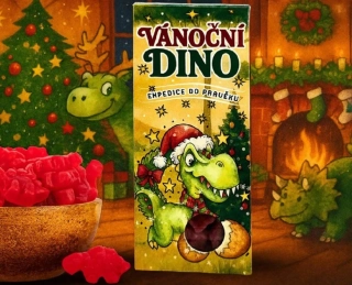 Čajoví vánoční dinosauři s jahodovou příchutí 50g