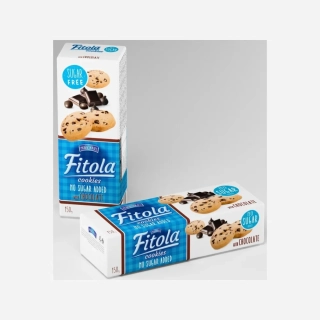 Fitola Křehké sušenky bez přidaného cukru s čokoládou  150 g 