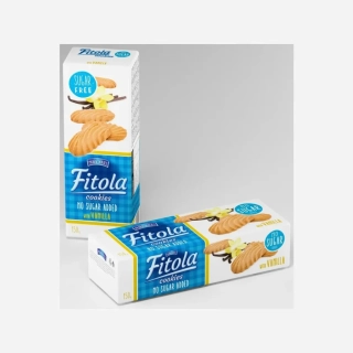 Fitola Křehké sušenky bez přidaného cukru s vanilkovou příchutí 130 g 